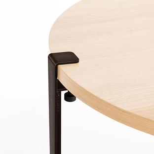 Tiptoe Side Table Brooklyn Oak finish|Dark varnished steel