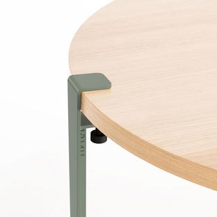 Tiptoe Side Table Brooklyn Oak finish|Eucalyptus grey