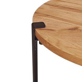 Tiptoe Side Table Brooklyn Reclaimed oak|Dark varnished steel