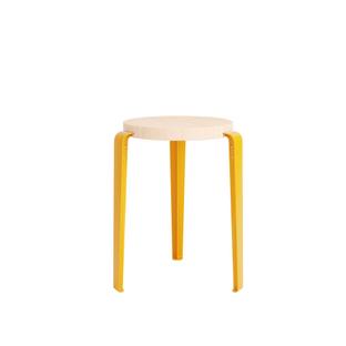 LOU Stool, solid wood Solid beech|Sunflower yellow