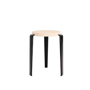 LOU Stool, solid wood Solid beech|Graphite black