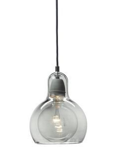 Mega Bulb Pendant Lamp Silver/black textile cord