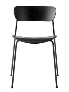 Pavilion Chair Black laquered Oak|Black powder coated|Without armrests