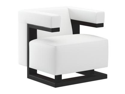 F51 Gropius Armchair Leather|White|Black lacquered ash