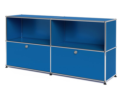 USM Haller Sideboard L with 2 Drop-down Doors Gentian blue RAL 5010
