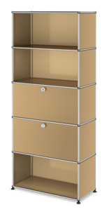 USM Haller Storage Unit M, Customisable USM beige|Open|With drop-down door|With drop-down door|Open