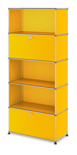 USM Haller Storage Unit M, Customisable Golden yellow RAL 1004|With drop-down door|Open|Open|With drop-down door