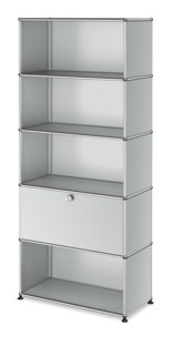 USM Haller Storage Unit M, Customisable USM matte silver|Open|Open|With drop-down door|Open