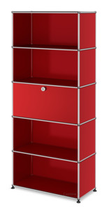 USM Haller Storage Unit M, Customisable USM ruby red|Open|With drop-down door|Open|Open