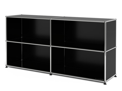 USM Haller Sideboard L, Customisable Graphite black RAL 9011|Open|Open