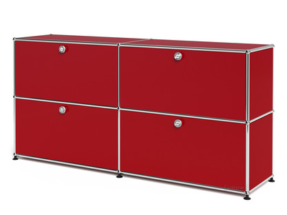 USM Haller Sideboard L, Customisable USM ruby red|With 2 drop-down doors|With 2 drop-down doors