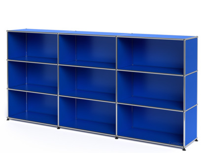 USM Haller Highboard XL, Customisable Gentian blue RAL 5010|Open|Open|Open