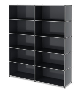USM Haller Storage Unit L, Customisable Mid grey RAL 7005|Open|Open|Open|Open