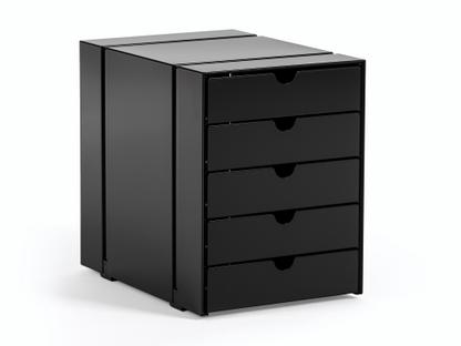 USM Inos Box Set C4 for USM Haller Shelves with 5 trays|Graphite black RAL 9011