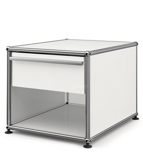 USM Haller Bedside Table with Drawer Pure white RAL 9010|Small (H 39 x B 42,5 x D 53 cm)