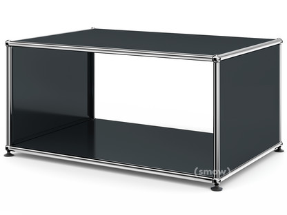 USM Haller Side Table with Side Panels 75 cm|without interior glass panel|Anthracite RAL 7016