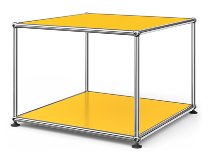 USM Haller Side Table 50 Both panels metal|Golden yellow RAL 1004