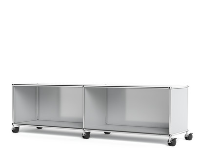 USM Haller TV-/Hi-Fi-Lowboard, Customisable Light grey RAL 7035|Open|Without cable entry hole