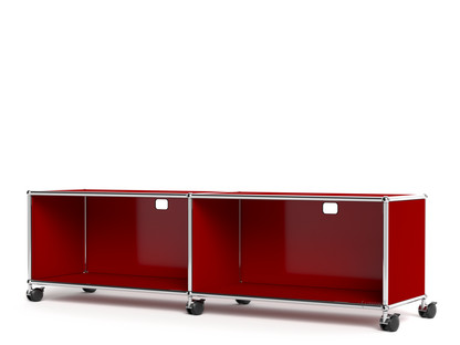USM Haller TV-/Hi-Fi-Lowboard, Customisable USM ruby red|With 2 drop-down doors|With cable entry hole top centre