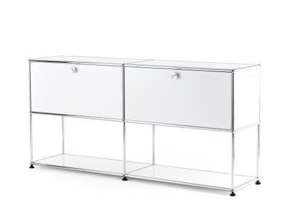 USM Haller Sideboard L with 2 Drop-down Doors, Lower Tier Structure Pure white RAL 9010