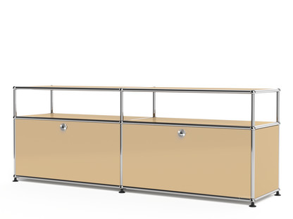 USM Haller Lowboard L with Extension, Customisable USM beige|With 2 drop-down doors|With cable entry hole bottom centre