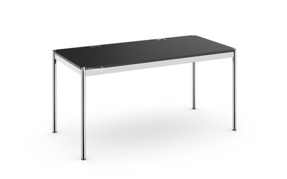 USM Haller Table Plus 150 x 75 cm|41-Black lino|Without hatch