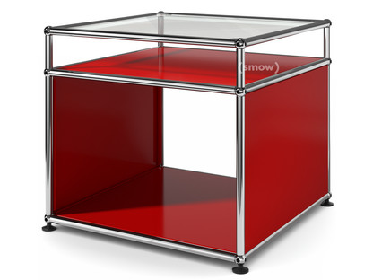 USM Haller Side Table with Extension USM ruby red