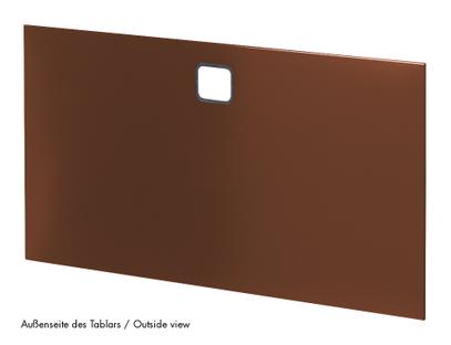 USM Haller Panel With Cable Cut-Out 35 x 35 cm|USM brown|Top centre