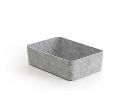 USM Inos Box W 22,3 x H 9,5 cm|Light grey|Without partitions