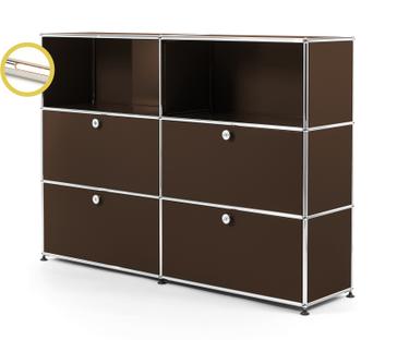 USM Haller E Highboard L with Compartment Lighting USM brown|Warm white