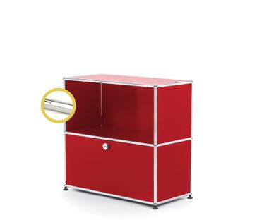 USM Haller E Sideboard M with Compartment Lighting USM ruby red|Cool white