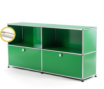 USM Haller E Sideboard L with Compartment Lighting USM green|Warm white