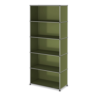 USM Haller Storage Unit M,  Edition Olive Green, Customisable Open|Open|Open|Open