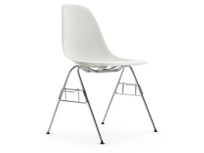Eames Plastic Side Chair RE DSS White|Without upholstery|Without upholstery|With linking element (DSS)