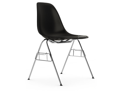 Eames Plastic Side Chair RE DSS Deep black|Without upholstery|Without upholstery|With linking element (DSS)