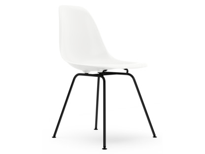 Eames Plastic Side Chair RE DSX White|Without upholstery|Without upholstery|Standard version - 43 cm|Coated basic dark