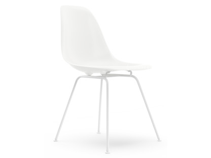 Eames Plastic Side Chair RE DSX White|Without upholstery|Without upholstery|Standard version - 43 cm|Coated white