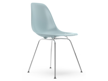 Eames Plastic Side Chair RE DSX Ice grey|Without upholstery|Without upholstery|Standard version - 43 cm|Chrome-plated