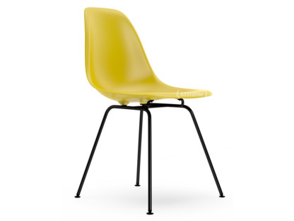 Eames Plastic Side Chair RE DSX Mustard|Without upholstery|Without upholstery|Standard version - 43 cm|Coated basic dark
