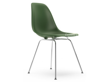 Eames Plastic Side Chair RE DSX Forest|Without upholstery|Without upholstery|Standard version - 43 cm|Chrome-plated