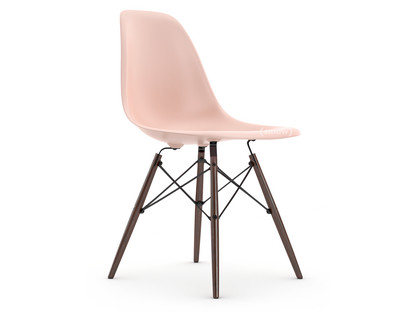 Eames Plastic Side Chair RE DSW Pale rose|Without upholstery|Without upholstery|Standard version - 43 cm|Dark maple