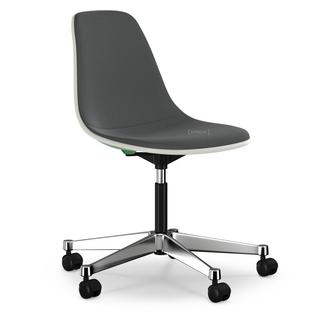 Eames Plastic Side Chair RE PSCC Classic green|With full upholstery|Dark grey
