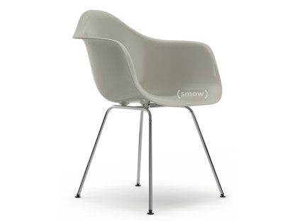 Eames Plastic Armchair RE DAX Pebble|Without upholstery|Without upholstery|Standard version - 43 cm|Chrome-plated