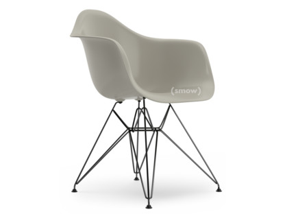 Eames Plastic Armchair RE DAR Pebble|Without upholstery|Without upholstery|Standard version - 43 cm|Coated basic dark