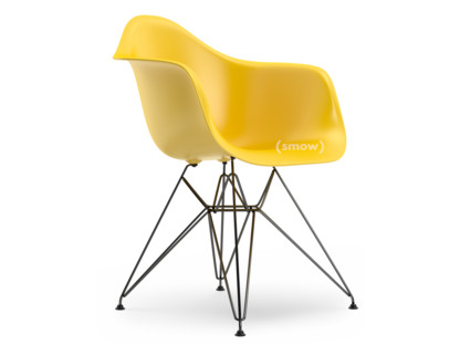 Eames Plastic Armchair RE DAR Sunlight|Without upholstery|Without upholstery|Standard version - 43 cm|Coated basic dark