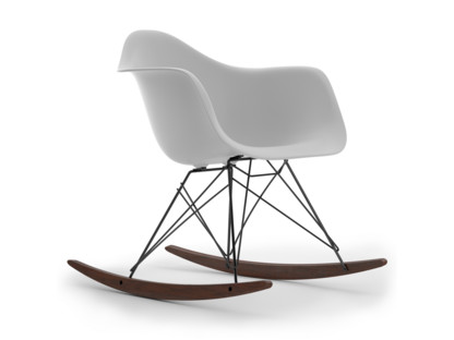 Eames Plastic Armchair RE RAR Cotton white|Coated basic dark|Dark maple