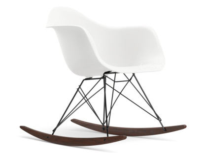 Eames Plastic Armchair RE RAR White|Coated basic dark|Dark maple