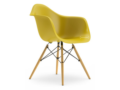Eames Plastic Armchair RE DAW Mustard|Without upholstery|Without upholstery|Standard version - 43 cm|Ash honey tone