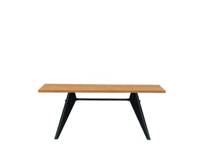 EM Table 180 x 90 cm|Natural oak solid, oiled|Deep black