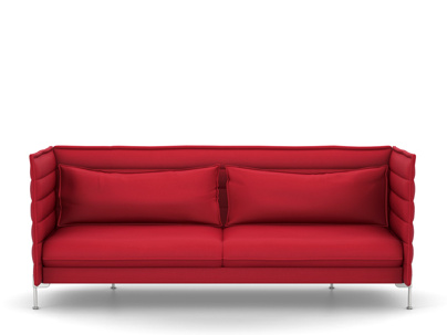 Alcove Sofa Three-seater (H94 x W237 x D84 cm)|Laser|Red